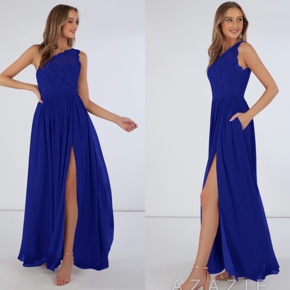 Azazie Demi‎ Royal Blue Bridesmaids Dress A6